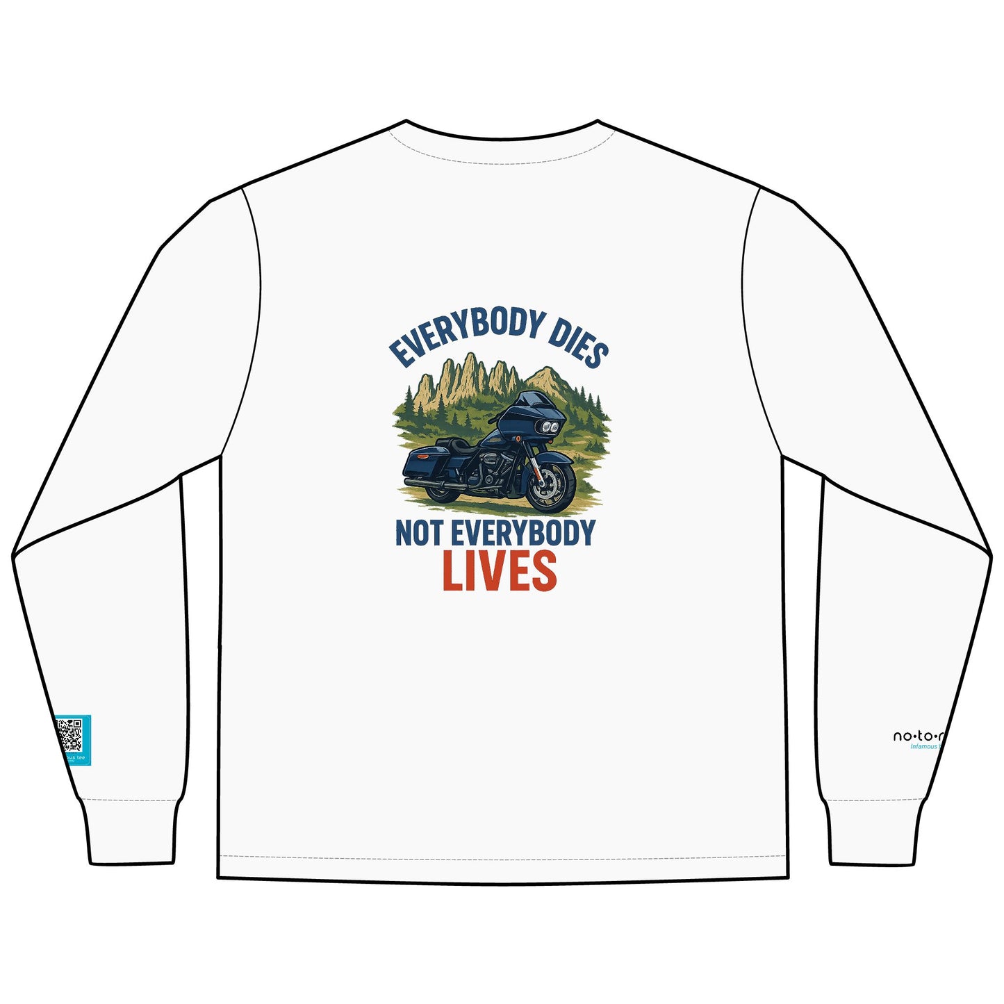 Notorious Tee Bike's Blues BBQ Men's Motorcycle Rally Long Sleeve Tee - Perfect for Bikers, Casual Wear, Gift Idea for Riders, Men's Tee, Motorcycle Apparel