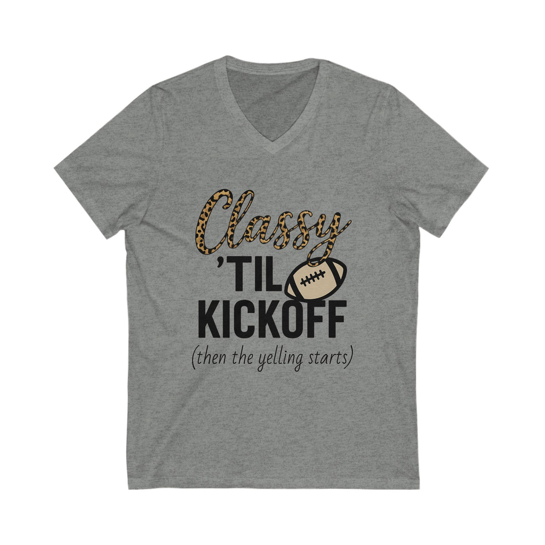 Classy Football Fan V-Neck — Women&