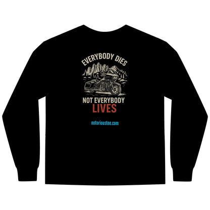 Notorious Tee Ride To Live Motorcycle Long Sleeve Tee, Ride to Live Shirt, Unisex T-Shirt, Biker Gift, Casual Wear, Adventure Apparel, Rocker Style