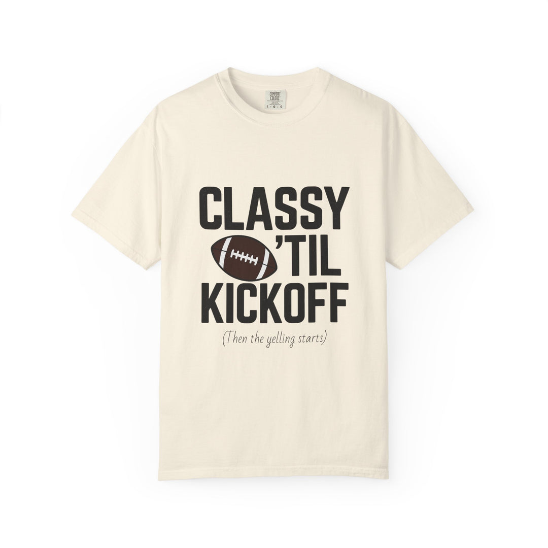 Classy Football Tee — Garment-Dyed