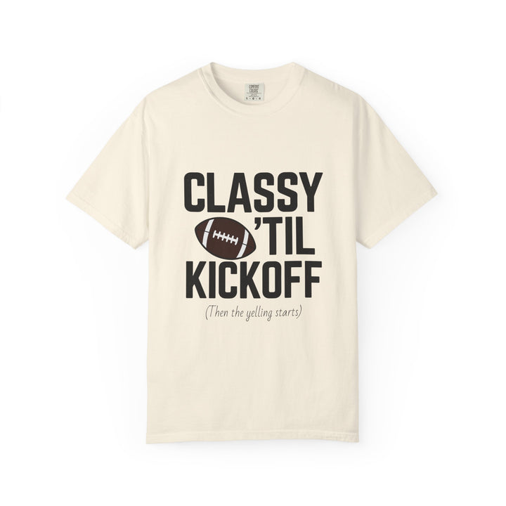 Classy Football Tee — Garment-Dyed