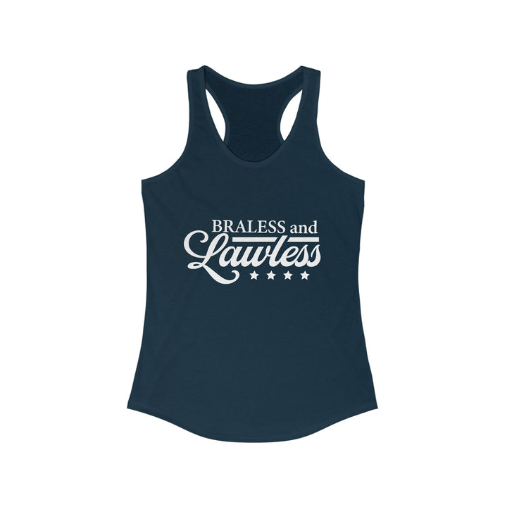 BRALESS AND LAWLESS Flowy Racerback Tank - Empowering Tank for Bold Women