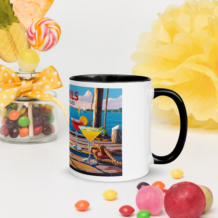 COCKTAILS AND DOCK TALES - Mug with Color Inside