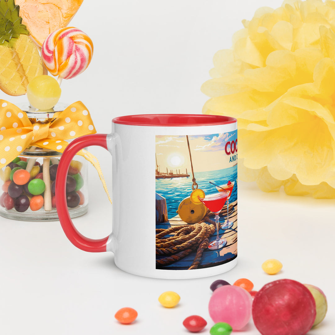 COCKTAILS AND DOCK TALES - Mug with Color Inside