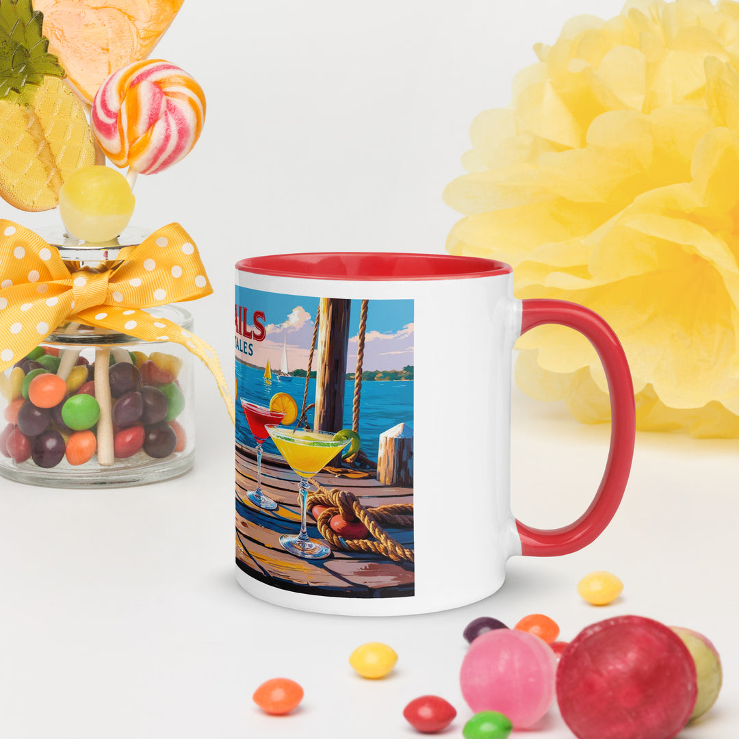 COCKTAILS AND DOCK TALES - Mug with Color Inside