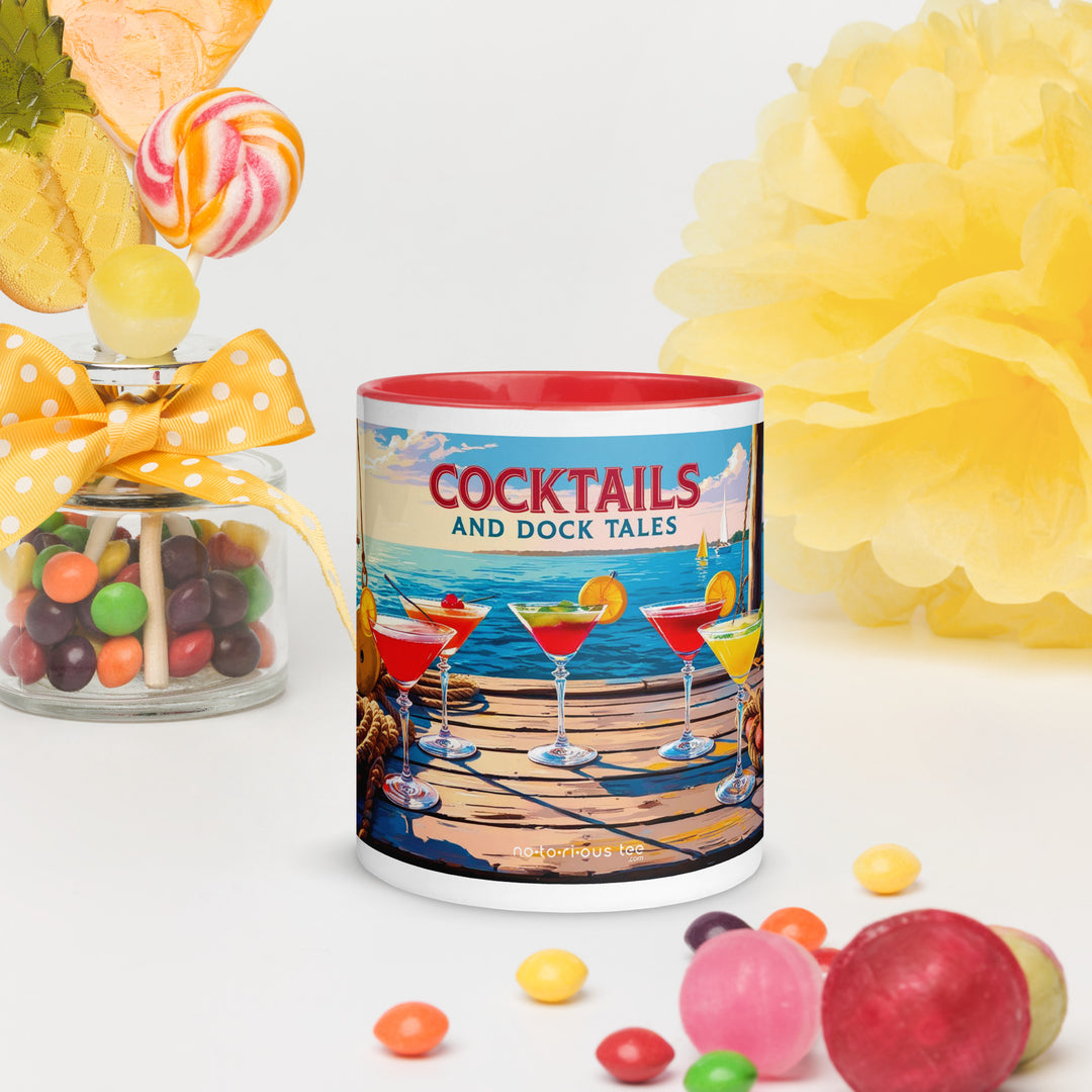 COCKTAILS AND DOCK TALES - Mug with Color Inside