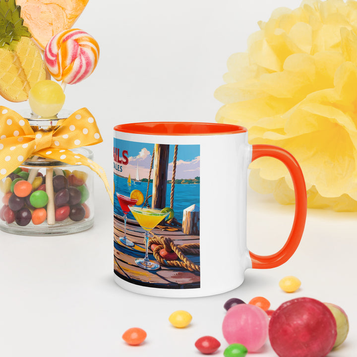 COCKTAILS AND DOCK TALES - Mug with Color Inside