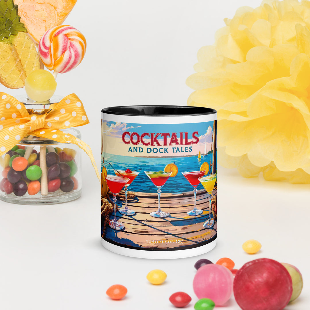 COCKTAILS AND DOCK TALES - Mug with Color Inside