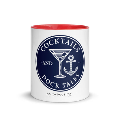 Cocktails and Dock Tales - Mug with Color Inside