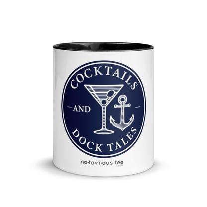 Cocktails and Dock Tales - Mug with Color Inside