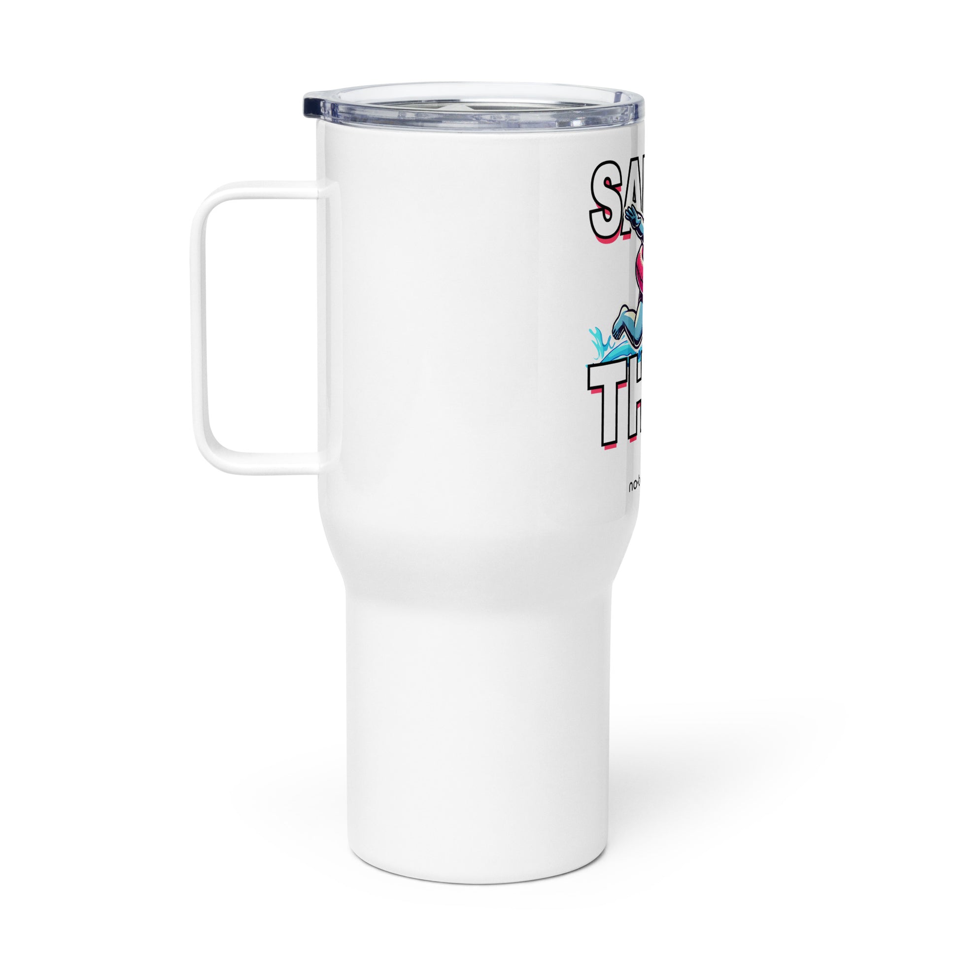 SAFETY THIRD - Travel mug with a handle