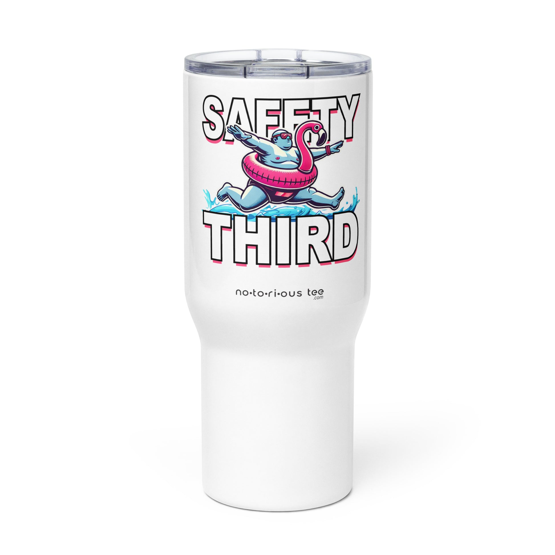 SAFETY THIRD - Travel mug with a handle