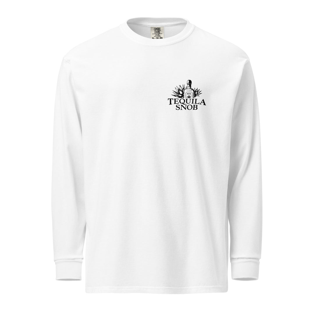 Tequila Sunrise garment-dyed long-sleeve in white — Tequila Snob