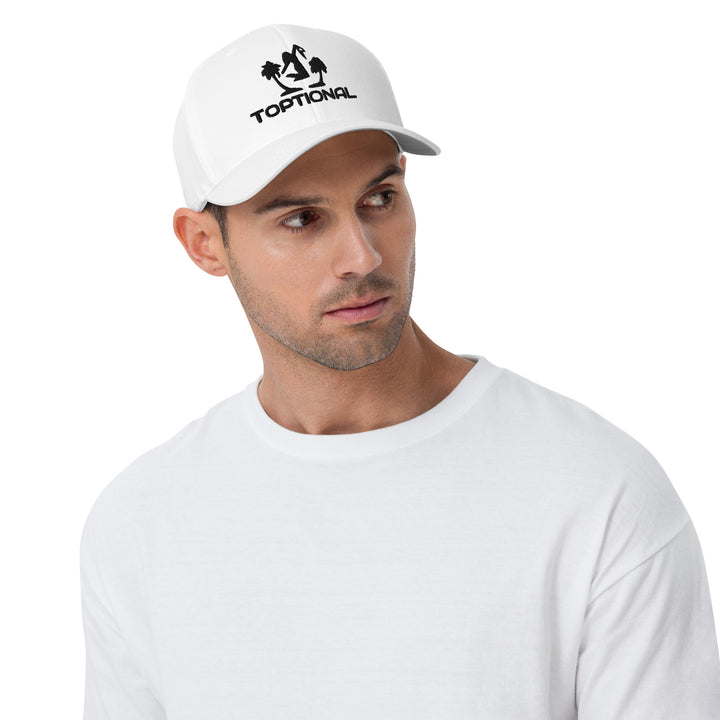 Toptional embroidered structured twill cap in white — Tequila Snob