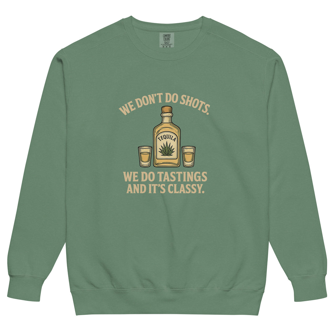 Tequila Tasting garment-dyed crewneck sweatshirt in true navy — Tequila Snob