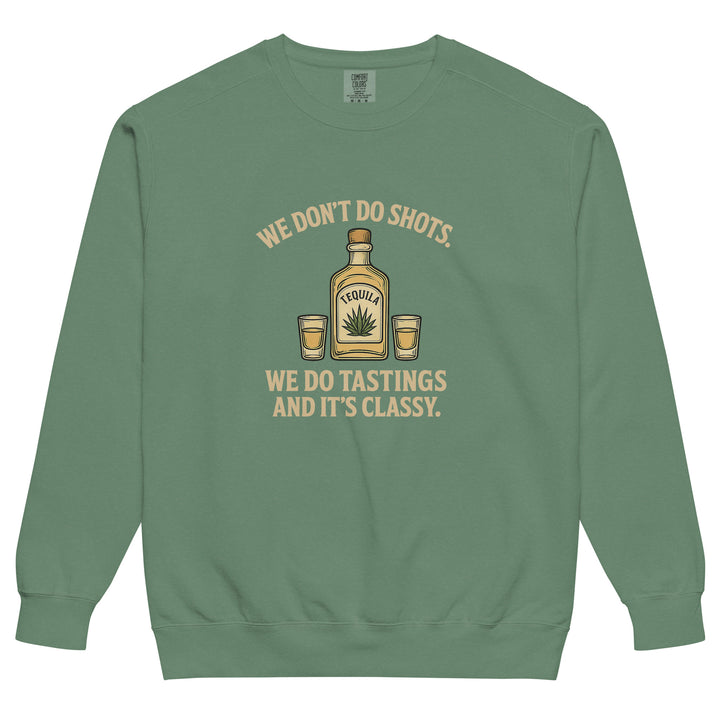 Tequila Tasting garment-dyed crewneck sweatshirt in true navy — Tequila Snob