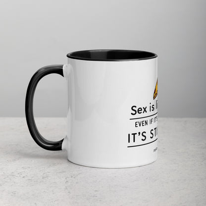 Sex is like PIZZA - Mug with Color Inside